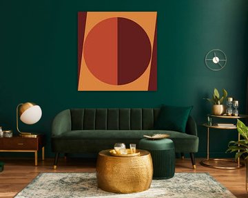 Abstracte vormen in balans. Retro geometrie