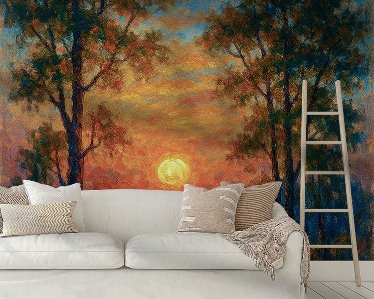 Voorbeeld van het werk in een kamer