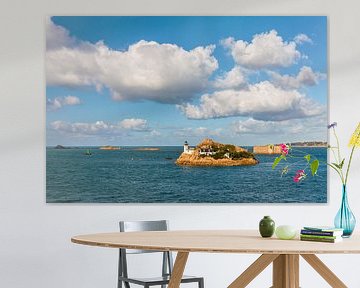 View from Pointe-de-Penn-al-Lann to Ile Louet, near Carantec, Brittany by Christian Müringer