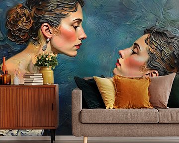 Damen-Doppelporträt 01 (Schau mich an!)