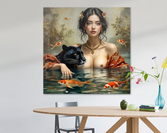 Voorbeeld van het werk in een kamer