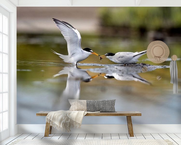 Voorbeeld van het werk in een kamer