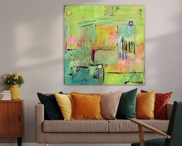 Abstract green painting