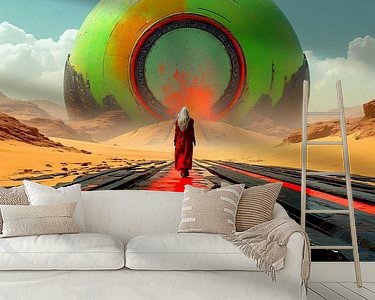 Voorbeeld van het werk in een kamer