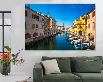 Chioggia town in Venetian lagoon, bridge on the canal. Veneto, I by Stefano Orazzini