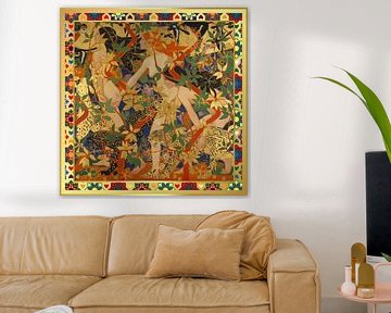 S.F. geremasterde versie van Diana en haar nimfen door Robert Burns van Silver Fox Art Decor