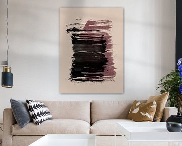 Strokes 10 | Black &oon Brush Stroke Abstract