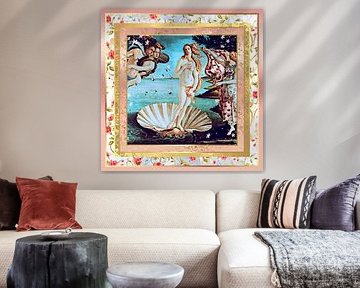 S.F. geremasterde versie van De geboorte van Venus door Sandro Botticelli van Silver Fox Art Decor