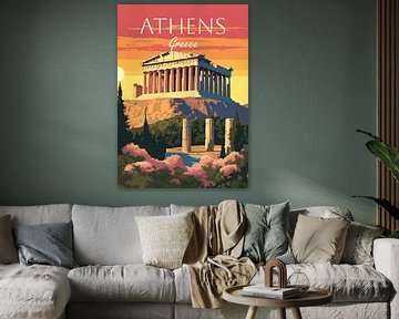 Athens Greece Parthenon Sunset by Art Kingdom