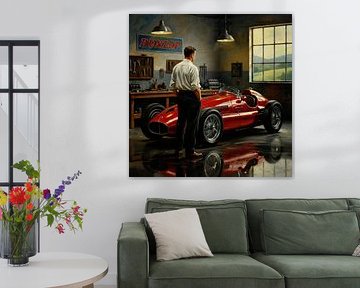 Reflection with a Vintage Car by Jan Keteleer