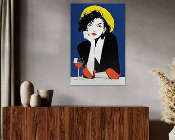 Woman with Yellow Hat by OMG Art