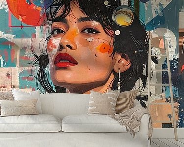 Voorbeeld van het werk in een kamer