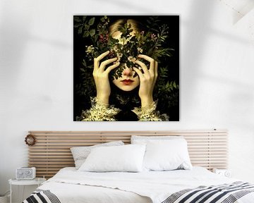 Voilée dans la nature : Un portrait surréaliste