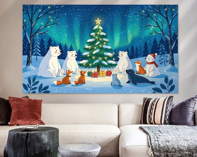 Voorbeeld van het werk in een kamer