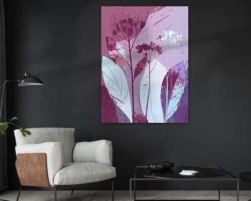 Modern dromerig schilderij van Fluitenkruid van Studio Pieternel