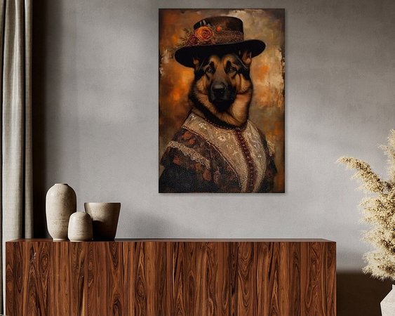 Voorbeeld van het werk in een kamer