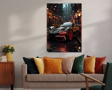 Paysage urbain futuriste sur John Dan