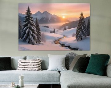 Winterbos in de avondbries