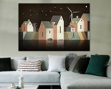 Soirée d'automne sur la digue v3 sur Anna Marie de Klerk