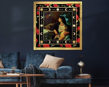 S.F. Remastered Version of Mandolin Player by Anselm Feuerbach by Silver Fox Art Decor