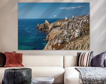 Pointe de Toulinguet with lighthouse Phare de Toulinguet, Brittany by Christian Müringer