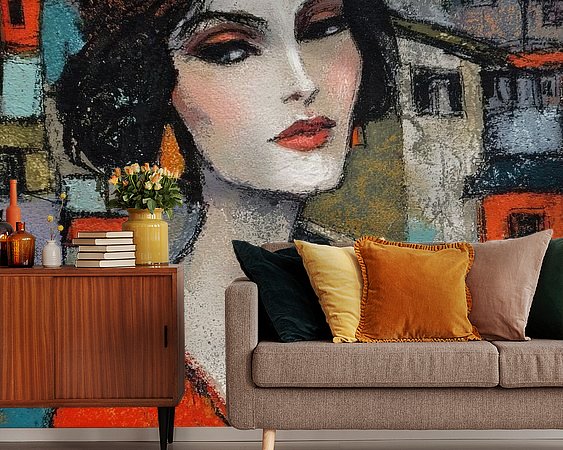 Voorbeeld van het werk in een kamer