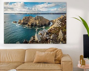 Rocky coast near the Chateau de Dinan, Crozon Peninsula, Brittany by Christian Müringer