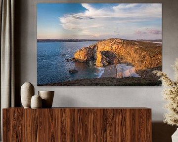 Rocky coast at Pointe de Dinan, Crozon, Brittany by Christian Müringer