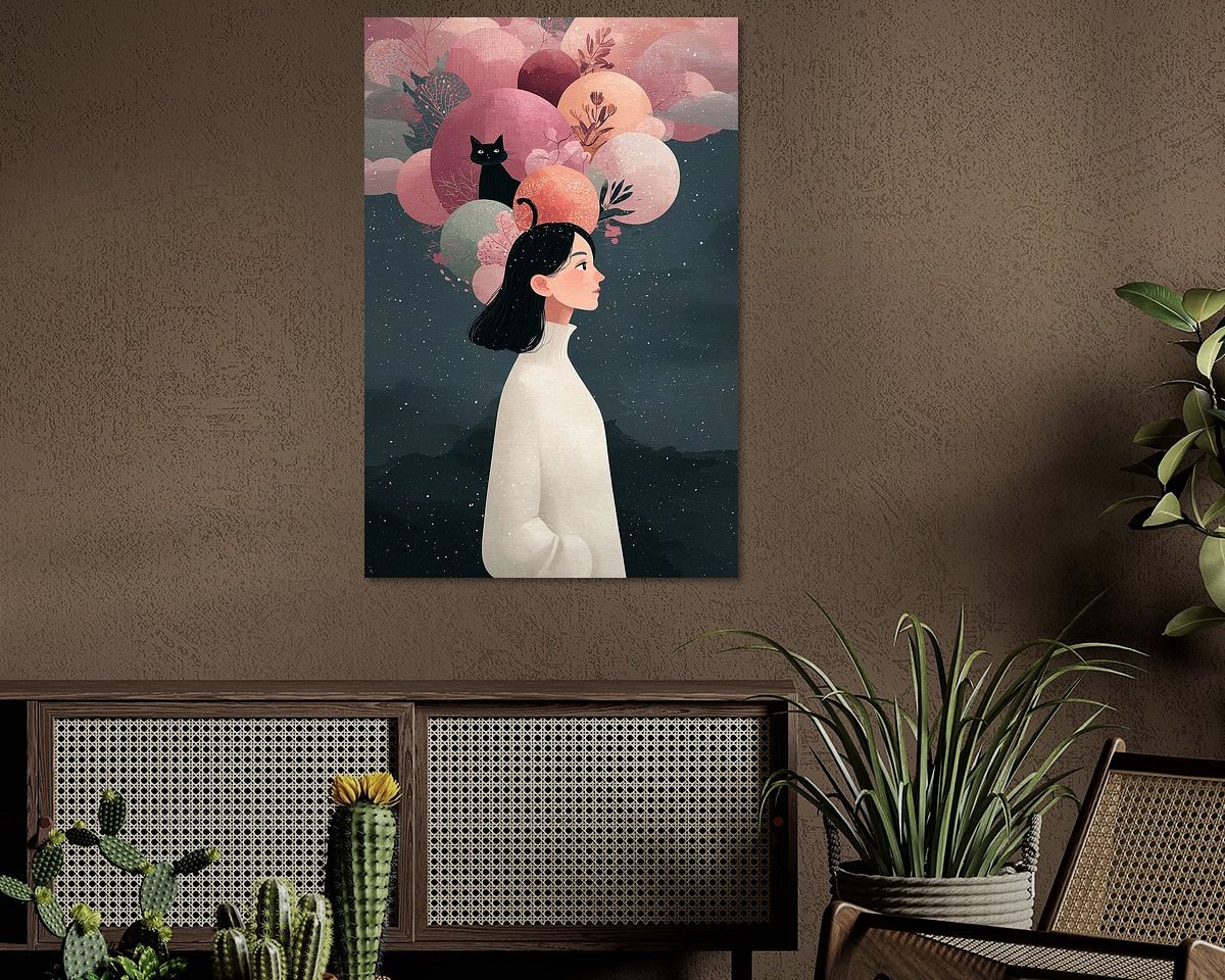 Voorbeeld van het werk in een kamer