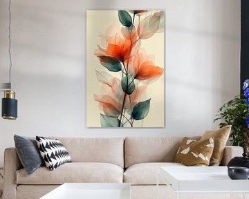 Transparenz in Coral & Green Nr. 1