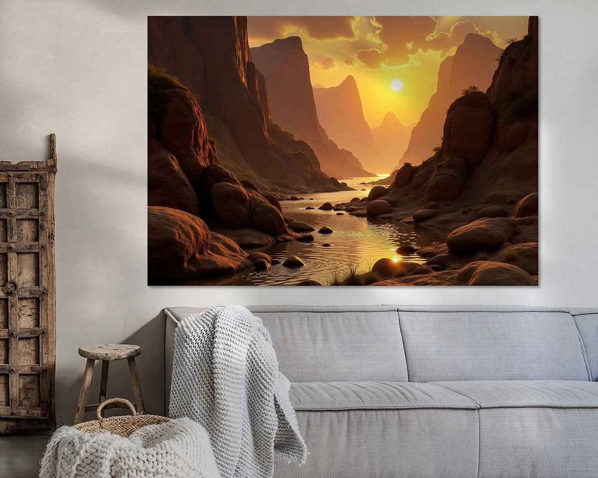 Voorbeeld van het werk in een kamer