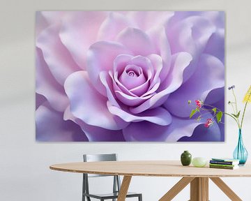 Close-up Photograph of an Artificial Lavender Rose