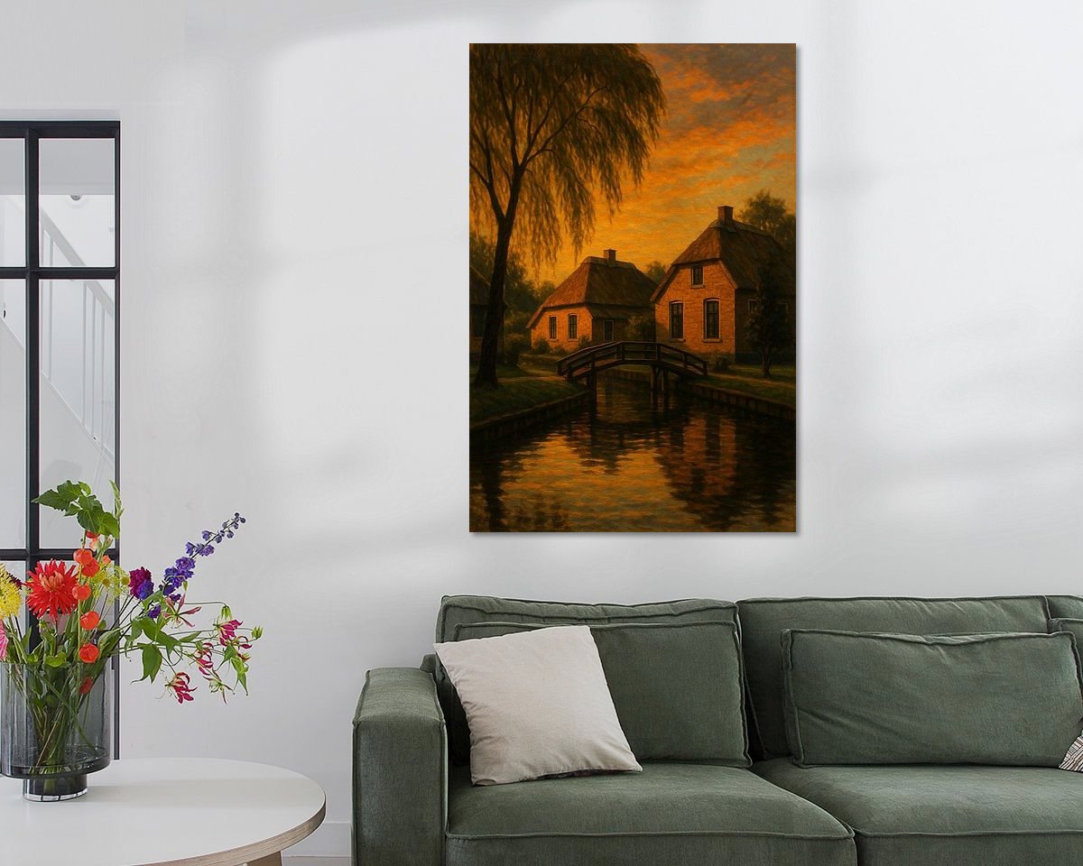 Voorbeeld van het werk in een kamer