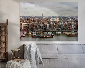 Vue aérienne d'Amsterdam