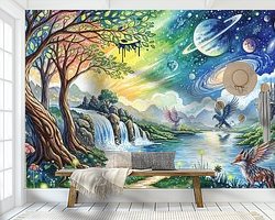 Voorbeeld van het werk in een kamer