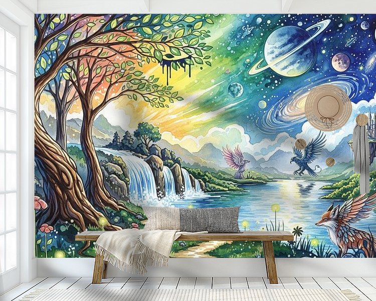 Voorbeeld van het werk in een kamer