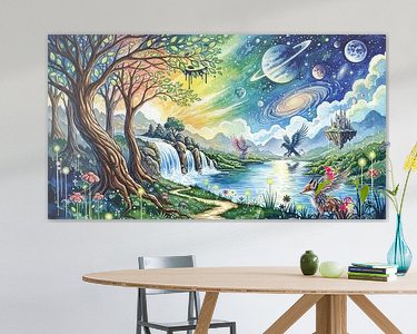 Voorbeeld van het werk in een kamer