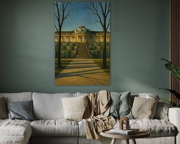 Avondkalmte in Potsdam - Edward Hopper geïnspireerd op Paleis Kalmte van Travel Shop