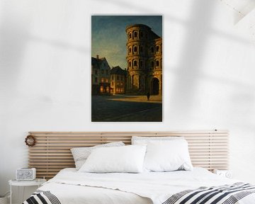 Lumière dorée sur la Porta Nigra - Art mural allemand atmosphérique sur Travel Shop