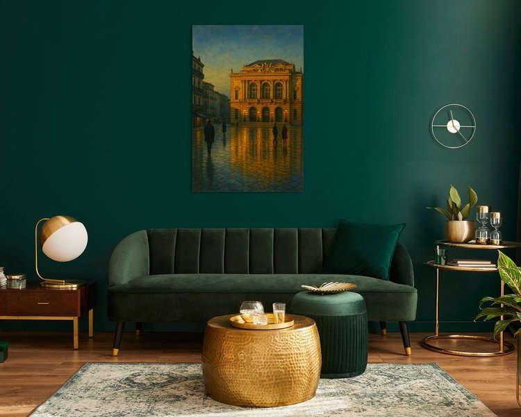 Voorbeeld van het werk in een kamer