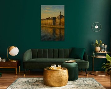 Sérénité bordelaise au soleil - Elegant Riverside Cityscape Wall Art sur Travel Shop