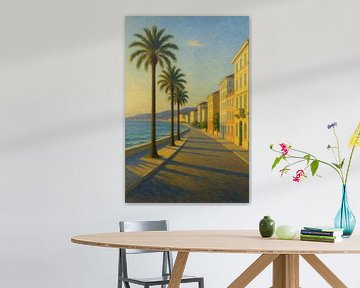 Nice en soirée - French Riviera Seaside Art Print sur Travel Shop