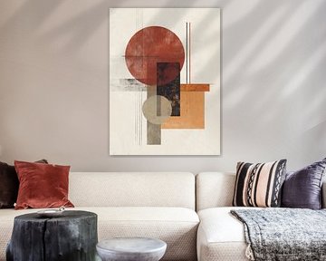 Moderne Abstraktion in warmen, neutralen Tönen