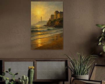 Biarritz Maritime Serenity – Atlantic Coastline at Sunset by Travel Shop