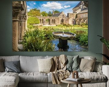 Cloister of the Abbaye de Daoulas in Daoulas, Brittany by Christian Müringer