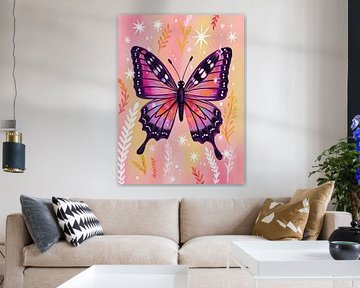 Bunter Schmetterling Natur Illustration von Aniet Illustration