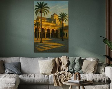 Córdoba in Golden Hour – The Mezquita Courtyard at Dusk by Travel Shop