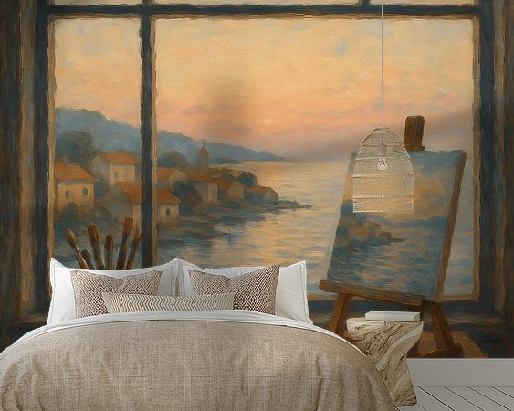 Voorbeeld van het werk in een kamer