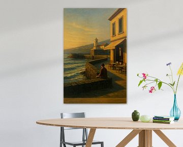 Twilight by the Sea - Hopper-inspirierte Wandkunst für die Küste