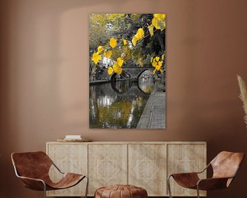 Automne sur l'Oudegracht sur Framed by Elisabeth